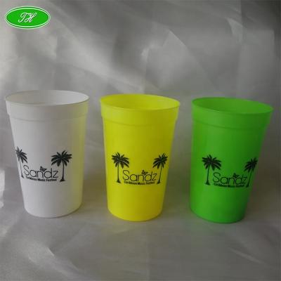 China New Design BPA Free Disposable Good Quality Plastic Cups Bulk Stadium Promotional Clear Plastic Cup for sale