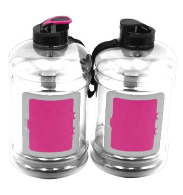 China 2.2l logo bpa free petg viable customized half gallon water bottle with handle for sale