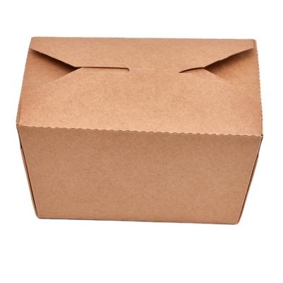 China Wholesale Food Take Away Disposable Food Packing Box Kraft Paper Box for sale