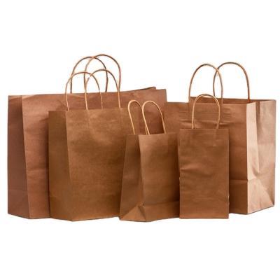 China Materials Sale Paper Shopping Bag Recycled Hot Logo Takeaway Bag Brown Kraft Custom Paper Bag for sale