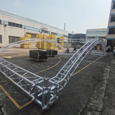 China Portable Collapsible Stage Customized 289*289 Arc Circle Roof Trusses 389*389 Beam Truss for sale