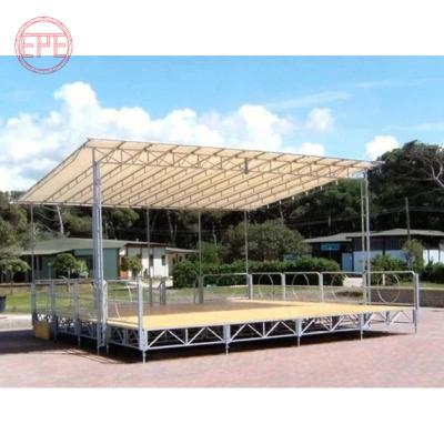 China Aluminum Alloy 6061-T6 Fashionable Portable Mobile Stage Display Stand for Shop Event and Concert for sale