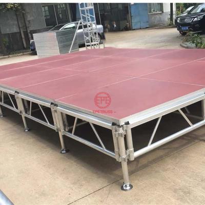 China Aluminum Alloy 6061-T6 Wedding Combine Staging Platform Adjustable Height Assemble Stage for sale