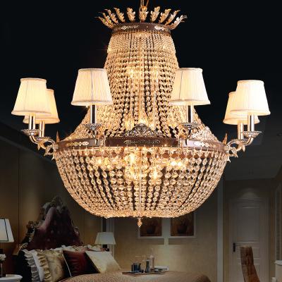 China Luxury modern large oversizer glass crystal chandeliers for home/stairwell/r lamp customized pendant light for sale