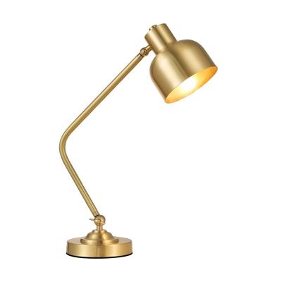 China Modern Simple Modern Brass Table Lamp Study Reading Lamp Desk Bedroom Bedside Lamp for sale