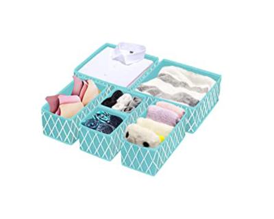 China Modern Customized Viable Toy Portable Foldable Cloth Cube Sets Non Woven Bangs Underwear Storage Bin for sale