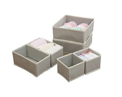 China Viable Wholesale Collapsible Nonwoven Fabric Storage 4pcs Set Socks Storage Bin for sale