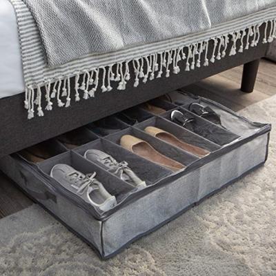 China Folding Shoe Storage Bag Organizer Storage Drawers Storage Box Under Bed Viable Eco-Friendly Shoe Organizer for sale