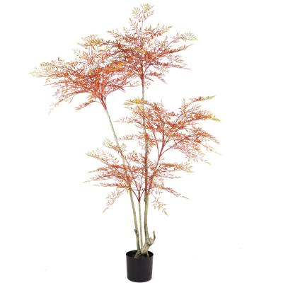 China Green Plant Plastic Bamboo Bionic Bonsai Pot Nantian Plant Simulation Fake Tree Landscaping Living Room Home Decoration Flame Orchid Ti for sale