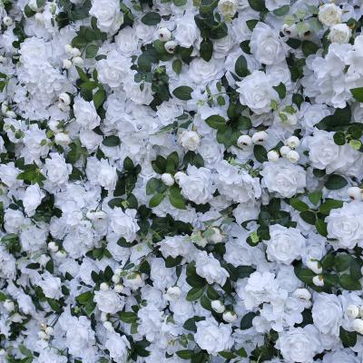 China White Silk Artificial Flower Panel Stage Plant Wall Decorative Flower Wall Backdrops For Wedding Centerpiece Flower for sale