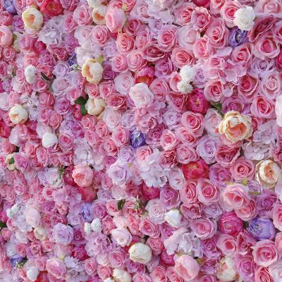 China Silk Customized Pretty and Natural Party Specialty Shop Wedding Flower Wall Panel Centerpiece Artificial Silk Flower for sale