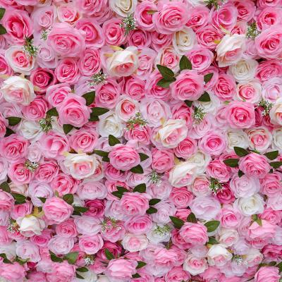 China Artificial Silk Rose Flower Wall Wedding Decoration Hydrangea Wedding Flower Wall Backdrop for sale