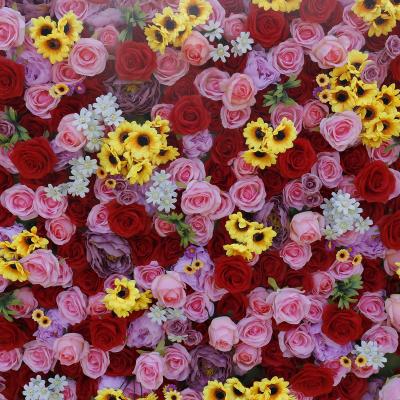 China Ceremony Wedding Artificial Flower Artificial Flower Wall Wedding Decoration Backdrop Silk Flower Garland Wedding Christmas for sale