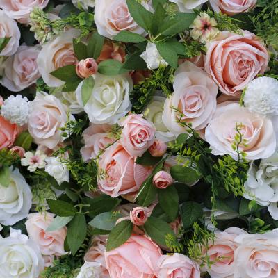 China White Silk Artificial Flower Panel Stage Plant Wall Decorative Flower Wall Backdrops For Wedding Car Flower for sale