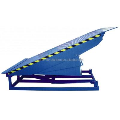 China Easy Operation Safety Convenience 6T 8T 10T Warehouse Cargo Lift Ramp Loading Dock Ramp Hydraulic Slope for sale