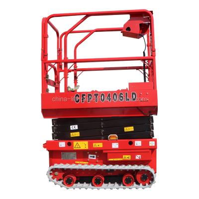 China High Quality Safety Easy Operation Crawler Hydraulic Scissor Lift Table Mini Crawler Scissor Lift for sale