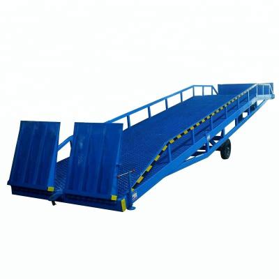 China Easy Operation Safety Convenience 6T 8T 10T Container Loading Ramp Hydraulic Adjustable Mobile Dock Ramp for sale