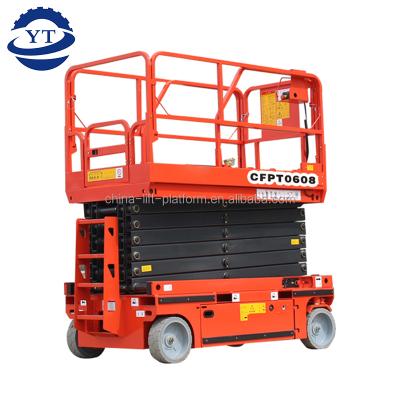 China Easy Operation Safety Convenience 12m Battery Power Self Propelled Scissor Lift 10m Electric Scissor Lift for sale