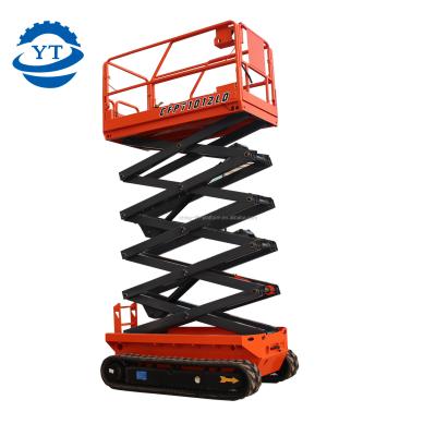 China Safety Easy Operation Convenience Electric Crawler Scissor Lift Mobile Scissor Lift Types Man Lift Platform for sale