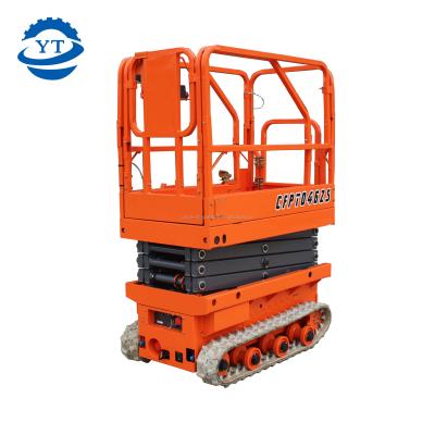 China High Quality Convenience 4.5m Capacity 200kg Capacity Safety Easy Operation Battery Hydraulic Lift Table Mini Crawler Scissor Lift for sale