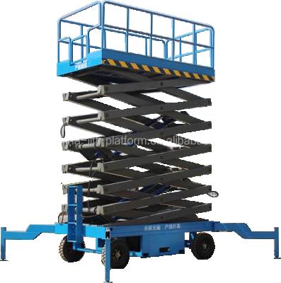 China Convenience 8M Easy Movable Self Propelled Lift 10m Safety Operation Electric Hydraulic Scissor Lift Platform for sale