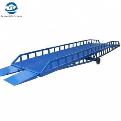 China Easy Operation Safety Convenience Loading Ramps 10T Mobile Loading Ramps For Trailers for sale