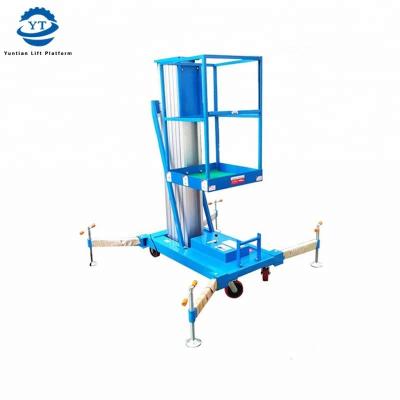 China Movable Hydraulic Personal Single Lift Platform Aluminum Lift 10m Light Weight 8m Aluminum Alloy Lift for sale