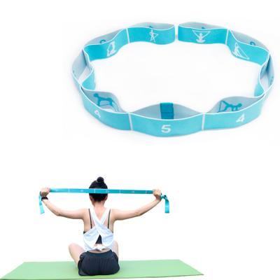 China Strength Training Yoga Straps for Stretching with Elastic Loops Exercise Band for Kids Girls Women Stretch Training Aid for Dance for sale