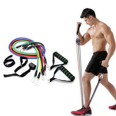 China Wholesale Gym Exercise Custom 11 Pcs Band Resistance Bands Set Exercise Bands for sale