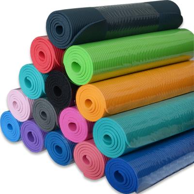 China Eco-Friendly Cheap Nbr 10mm Yoga Mat Anti Slip High Quality High Density High Density Yoga Mat for sale