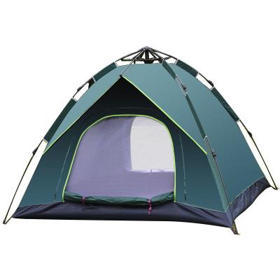 China Diagonal Tether Type 3-4 Person Fully Automatic Quick Open Waterproof Single Layer Sunshade Camping Beach Outdoor Tent for sale