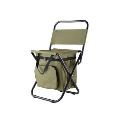 China Outdoor Foldable Fishing Chair Minimalist Fabric Backpack Picnic Fishing Chair With Cooler Bag 35*28*58cm Minimalist 2 Colors HG-0213 1.2kg for sale