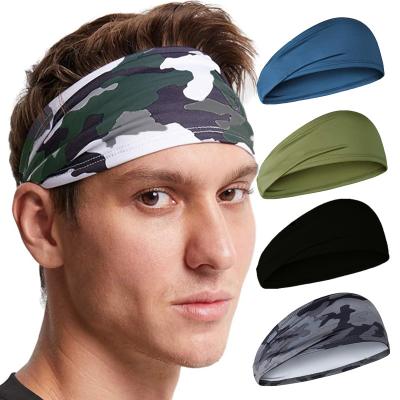 China Universal Elastic Sports Headband Multicolor Women Men Running Sweat Head Bands for sale