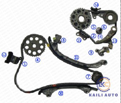 Chine TOYOTA 4RUNNER Tacoma 2,7 VVT 13506-75050 124L à chaînes de synchronisation 13540-75030 à vendre