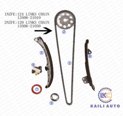 Chine Chaîne variable de synchronisation de moteur de la courroie 13506-21010 124L 13540-21010 de TOYOTA COROLLA à vendre