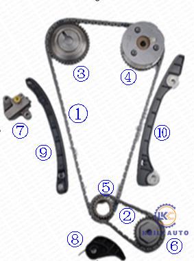 China Corrente do sincronismo do motor Z12 L10 K12 VVT para os MÍCRONS E11 13028-ED000 do CUBO JUKE LATIO LIVINA de NISSAN à venda