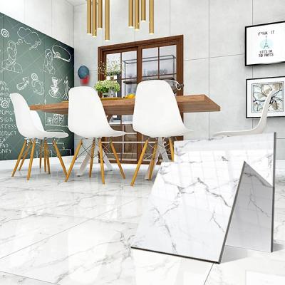 China RAFFO Carrara Porcelanato Solid White Polished Glazed Classic Bathroom Tile for sale