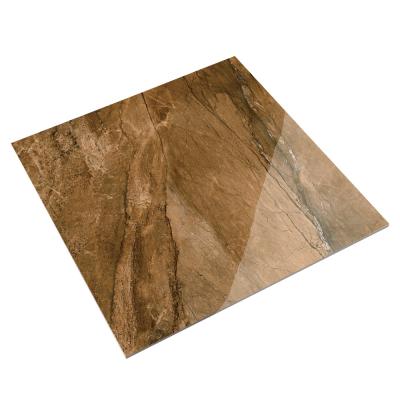 China RAFFO Porcelain Modern Stylish Chocolate Brown Fully Polished Glazed Living Room 32 x 32 Inch Floor Tile for sale