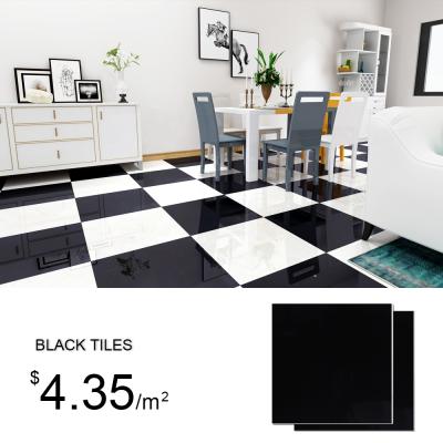 China RAFFO Foshan Porcelanato 60X60 Classic Black Polished Tile Flooring for sale