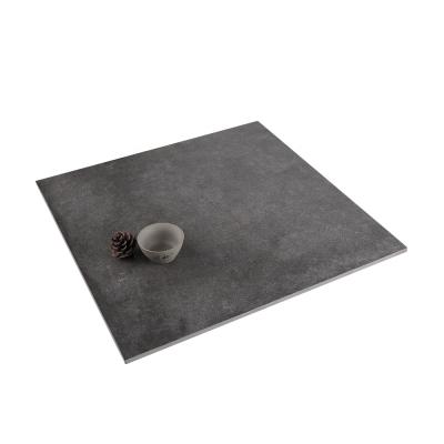 China Rustic Tiles RAFFO Matte Finish Dark Concrete Effect Black Glazed Tiles Porcelain 600X600 for sale