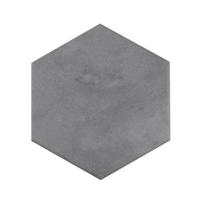 China Rustic Cement Tiles RAFFO Foshan Gray Patterned Small Decorative Hexagon Ceramic Concrete Encaustic Tiles for sale