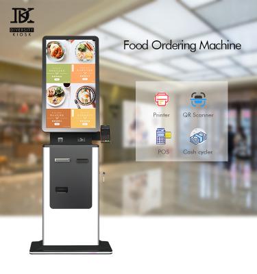 China 22 inch barcode scanner kiosk luxury 2D pay machine touch screen self payment order service individual barcode scanner kiosk for retail/restaurant sales for sale