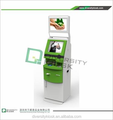 China Automatic Coin Key Dispenser Information Touch Screen Kiosk Queuing Machine W505*D443*H1958 for sale