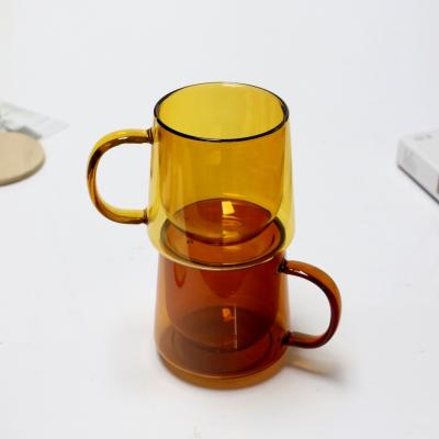 China 320ml High Quality Sustainable Creative High Borosilicate Double Wall Milk Coffee Thermos Glass Mugs for sale