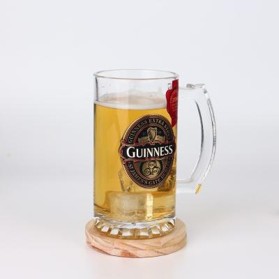 China Recyclable Good Quality Clear Glass Beer Mug Refillable 16oz Sublimation Printing for sale