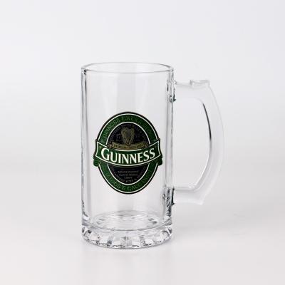 China Custom Beer Stein Funny Gifts Drinking Beer Mug 500ml Glass Beer Glass Custom Viable Wholesale for sale