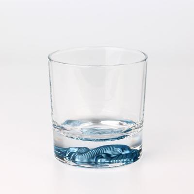 China Refillable Recyclable Round Whiskey Cups Whiskey Drinking Glass Thick Bottom Glass for sale