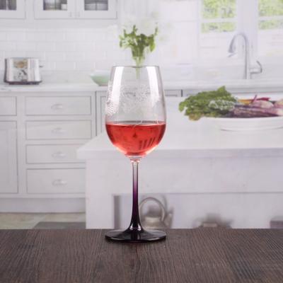 China Food Grade Safe Items Sandblasting Dragon Logo Wine Sale Wine Glass Gift Set Crystal Glass Mulled Wine Glasses for sale