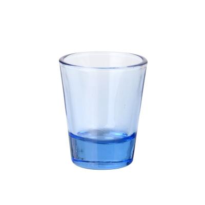 China 2oz/50ml Viable Customized Logo Shot Glass Painting Color Background Shot Glass for sale