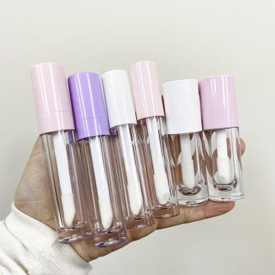 China Large Cap 5ML 8ML Blue Cap 8ML Pink Purple Wand Big Lip Gloss Containers Large Cosmetic White Empty Master Lip Gloss for sale